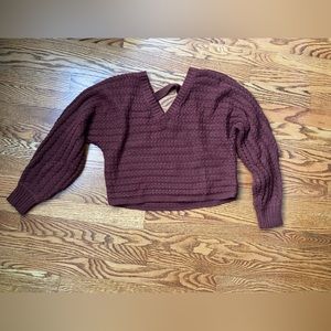 Maroon V-neck Sweater